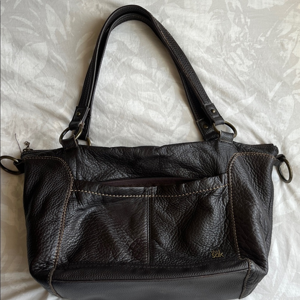 The Sak Dark Brown Leather Shoulder Bag
